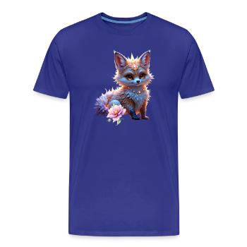 Fantasme du Renard Saphir - T-shirt bio Premium Homme - bleu roi - Devant - Damien (186cm)