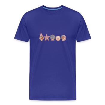 Clipart Coastal Cottagecore, cadeau pour les amateurs d’océan - T-shirt bio Premium Homme - bleu roi - Devant - Damien (186cm)