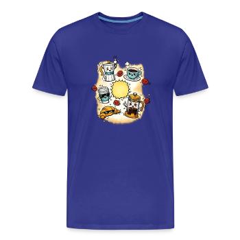 Cosmos du café de la joie matinale - T-shirt bio Premium Homme - bleu roi - Devant - Damien (186cm)