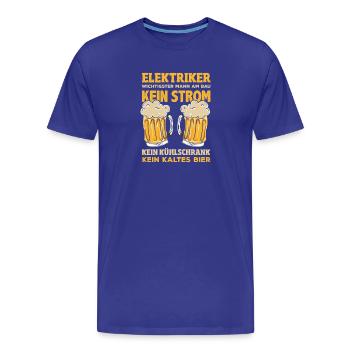 Elektriker Kein Strom Kein Bier - Männer Premium Bio T-Shirt - Königsblau - Vorne - Damien (186cm)