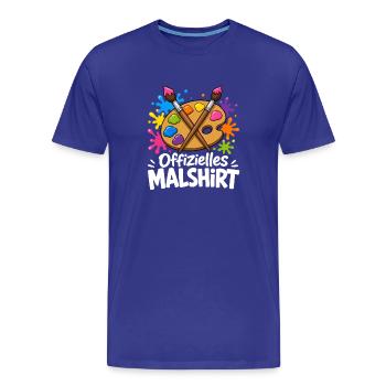 Offizielles Ausmal-Motiv zum Malen Zeichnen und - Männer Premium Bio T-Shirt - Königsblau - Vorne - Damien (186cm)