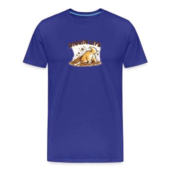 Diggin Life Dog Mud - T-shirt bio Premium Homme - bleu roi - Devant - Damien (186cm)