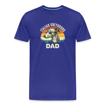 Italienischer Windhund-Vater stolzer Iggy-Besitzer - Männer Premium Bio T-Shirt - Königsblau - Vorne - Damien (186cm)