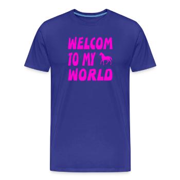 horses - Men's Premium Organic T-Shirt - royal blue - Front - Damien (186cm)