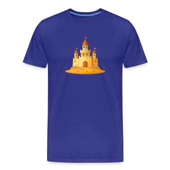Sandburg - Männer Premium Bio T-Shirt - Königsblau - Vorne - Damien (186cm)