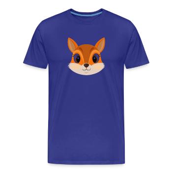 Eichhörnchengesicht - Männer Premium Bio T-Shirt - Königsblau - Vorne - Damien (186cm)