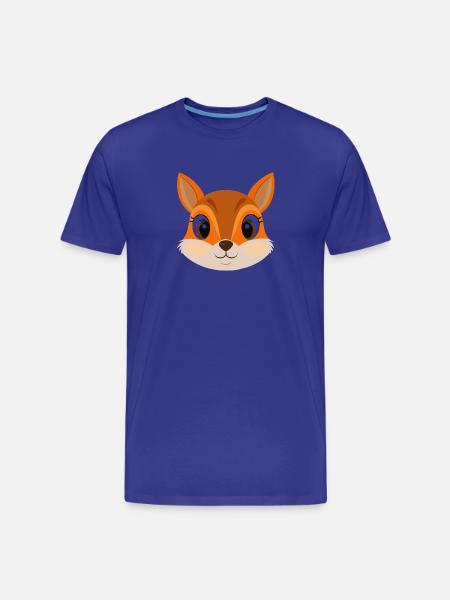 Squirrel face - Men's Premium Organic T-Shirt - royal blue