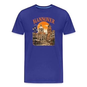 Historique historique de Hanover - T-shirt bio Premium Homme - bleu roi - Devant - Damien (186cm)