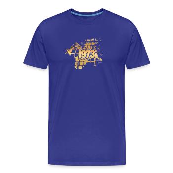 Grand-père 1973 - T-shirt bio Premium Homme - bleu roi - Devant - Damien (186cm)