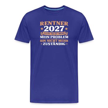Rentner 2027 Abschiedsgeschenk Kollege - Männer Premium Bio T-Shirt - Königsblau - Vorne - Damien (186cm)