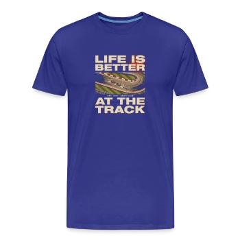 Das ganze Wochenende gefahren – RC Racing Vintage Funny - Männer Premium Bio T-Shirt - Königsblau - Vorne - Damien (186cm)