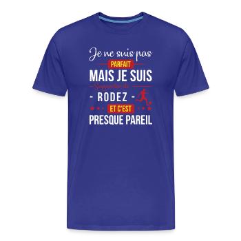 Je Ne Suis Pas Parfait Mais Je Suis Supporter D... - T-shirt bio Premium Homme - bleu roi - Devant - Damien (186cm)