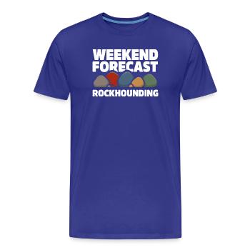 Weekend Forecast Collecting Stones Stone Hunting - Men's Premium Organic T-Shirt - royal blue - Front - Damien (186cm)