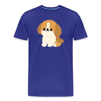 Charmanter Spaniel - Männer Premium Bio T-Shirt - Königsblau - Vorne - Damien (186cm)