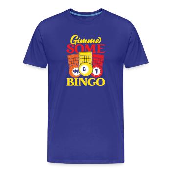 Bingo Game Gimme Some Bingo - Men's Premium Organic T-Shirt - royal blue - Front - Damien (186cm)