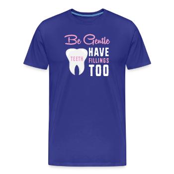 Dental Hygienist Dental Dentist - Men's Premium Organic T-Shirt - royal blue - Front - Damien (186cm)