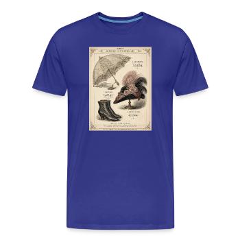 Victorian Parasol and Vintage Accessories - Men's Premium Organic T-Shirt - royal blue - Front - Damien (186cm)