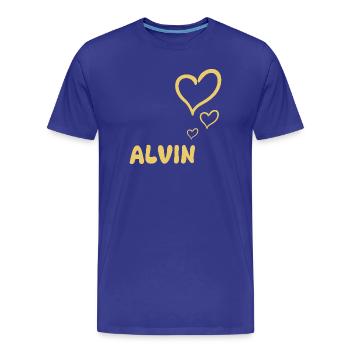 Alvin als Name - Männer Premium Bio T-Shirt - Königsblau - Vorne - Damien (186cm)