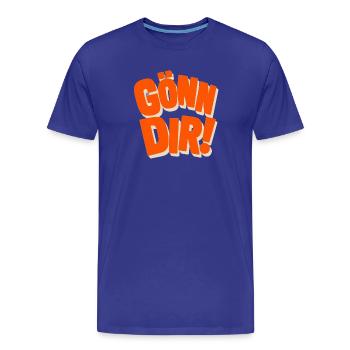 Gönn Dir! - Männer Premium Bio T-Shirt - Königsblau - Vorne - Damien (186cm)