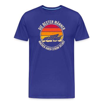 Die besten Männer machen ihren Strom selbst - Männer Premium Bio T-Shirt - Königsblau - Vorne - Damien (186cm)