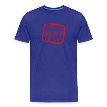 Estampe de timbres kangourou australiens - T-shirt bio Premium Homme - bleu roi - Devant - Damien (186cm)