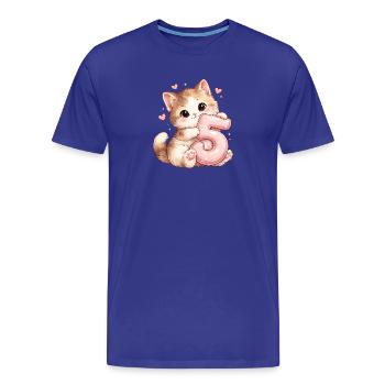 Kätzchen 5 Geburtstag - Männer Premium Bio T-Shirt - Königsblau - Vorne - Damien (186cm)