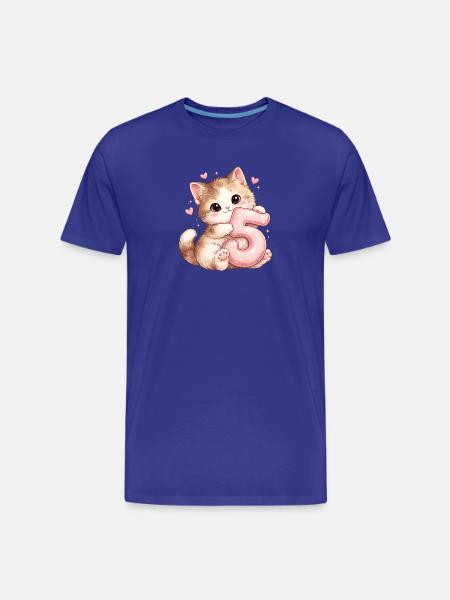 5 ans du chaton - T-shirt bio Premium Homme - bleu roi