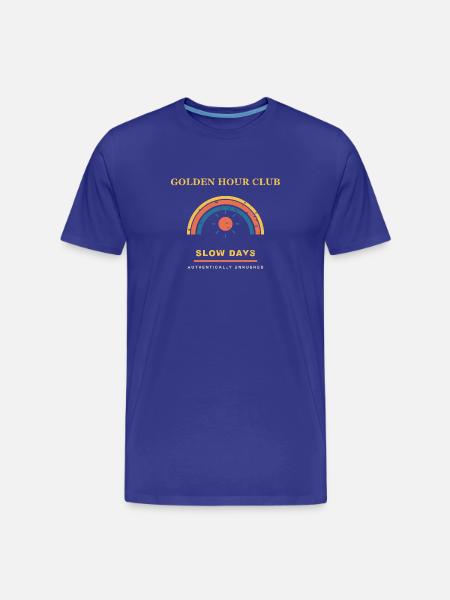 Golden Hour Club - Men's Premium Organic T-Shirt - royal blue
