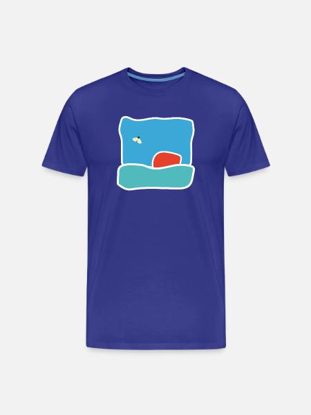 Midge in flight – flying insect - Men's Premium Organic T-Shirt - royal blue