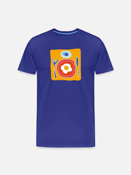 Buntes Spiegelei – Pop-Illustration - Männer Premium Bio T-Shirt - Königsblau