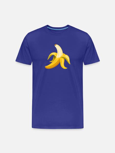 Banana Peeled - Men's Premium Organic T-Shirt - royal blue