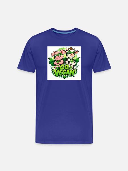 Adoptez les super-héros véganes - T-shirt bio Premium Homme - bleu roi