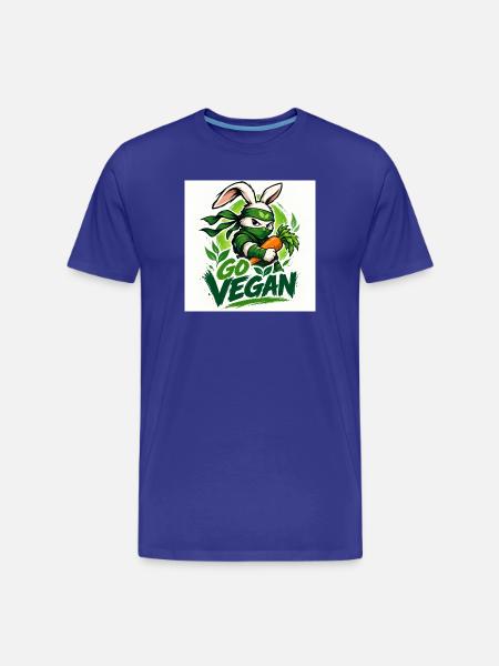 go vegan - Men's Premium Organic T-Shirt - royal blue