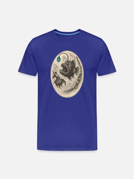 Deep-sea monster – illustration - Men's Premium Organic T-Shirt - royal blue