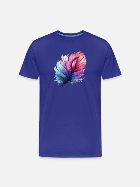 Prismatischer Federgradient - Männer Premium Bio T-Shirt - Königsblau