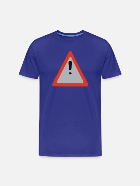 caution caution - Men's Premium Organic T-Shirt - royal blue