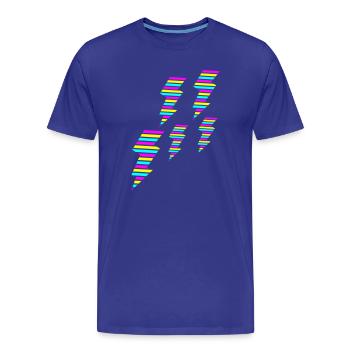 tri color flash blitz electro power - T-shirt bio Premium Homme - bleu roi - Devant - Damien (186cm)