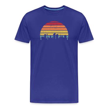 Stripes der Sonnenuntergangsskyline - Männer Premium Bio T-Shirt - Königsblau - Vorne - Damien (186cm)
