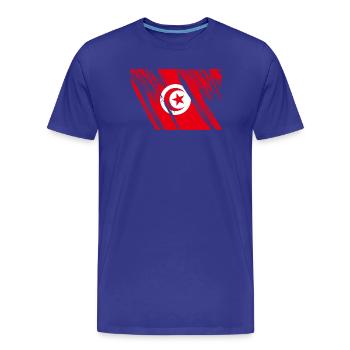 Tunisia Flag - Men's Premium Organic T-Shirt - royal blue - Front - Damien (186cm)