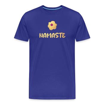 Namaste Yoga Blume Gold Meditation vibes om - Männer Premium Bio T-Shirt - Königsblau - Vorne - Damien (186cm)