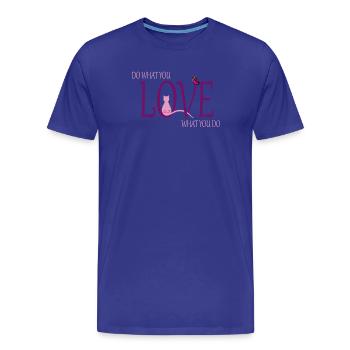 Faites ce que vous aimez - T-shirt bio Premium Homme - bleu roi - Devant - Damien (186cm)