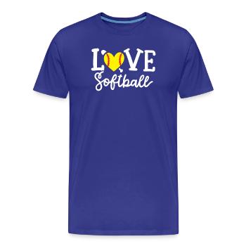 Softball-Spieler Softball - Männer Premium Bio T-Shirt - Königsblau - Vorne - Damien (186cm)