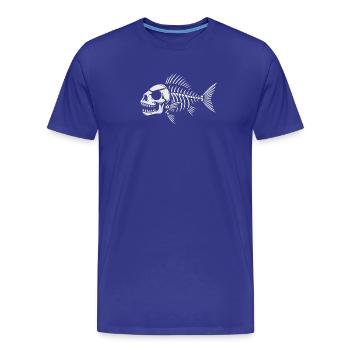 Perche Pirate Blanc - T-shirt bio Premium Homme - bleu roi - Devant - Damien (186cm)