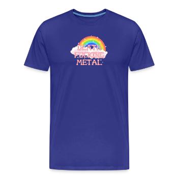 Death Fucking Metal - Männer Premium Bio T-Shirt - Königsblau - Vorne - Damien (186cm)