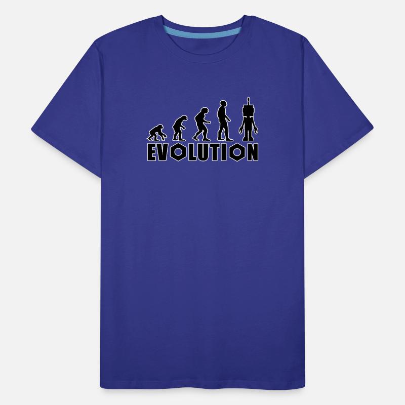 Evolution von Mensch zu Android Männer Premium Bio T-Shirt