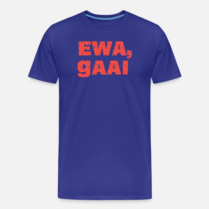 Ewa, Eichelhäher. Antwerpener Sprichwörter - Männer Premium Bio T-Shirt - Königsblau