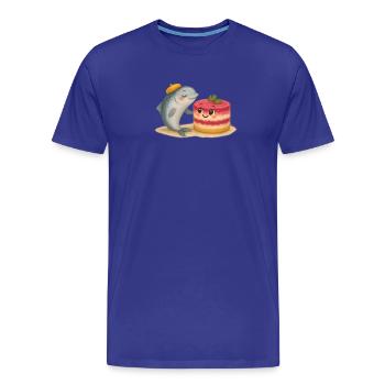 Hering trifft auf Schuba - Männer Premium Bio T-Shirt - Königsblau - Vorne - Damien (186cm)