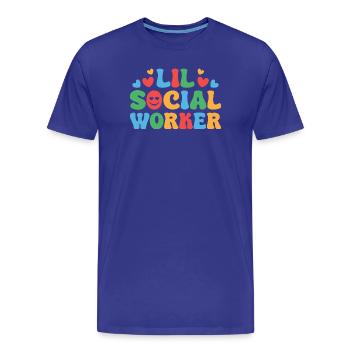 Social Worker Quote Lil Social Worker Social Work - Männer Premium Bio T-Shirt - Königsblau - Vorne - Damien (186cm)