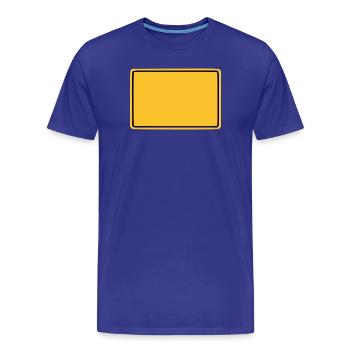 Panneau de place personnalisable Panneau de place Leer - T-shirt bio Premium Homme - bleu roi - Devant - Damien (186cm)