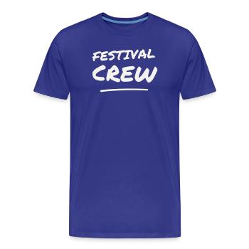 Festival Crew Brush Schriftzug Team Staff Event - Männer Premium Bio T-Shirt - Königsblau - Vorne - Damien (186cm)